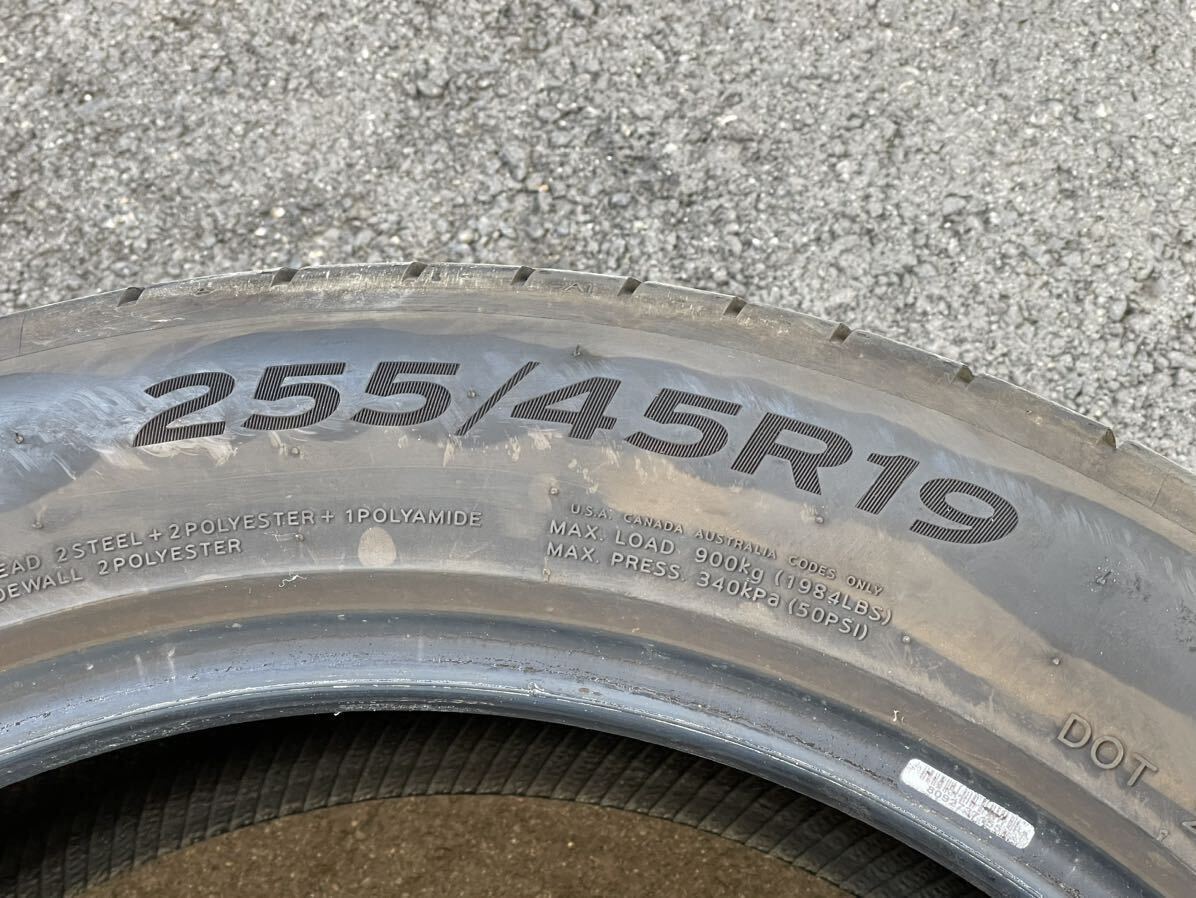 ハンコック　255/45R19 VENTUS S1 ｅｖｏ３　ｅｖ　Ｔ１　テスラ純正タイヤ　ｘ４本セット　７部山以上_画像6