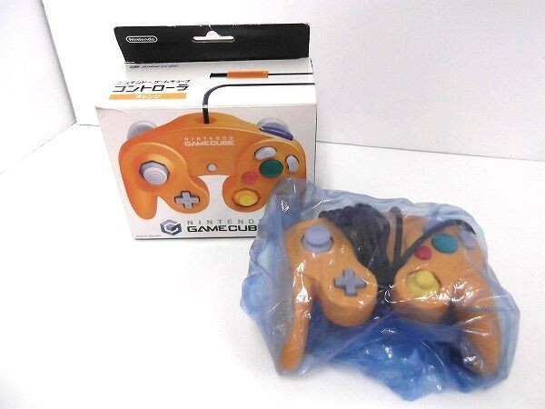 ニンテンドー GAME CUBE/ゲームキューブ コントローラ オレンジ DOL-003 箱有り 任天堂/60サイズの画像1