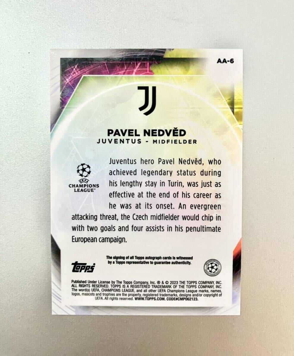 パヴェル・ネドベド 2023 Topps Merlin Chrome Pavel Nedved AGELESS ALCHEMY soccer auto 直筆サインの画像2