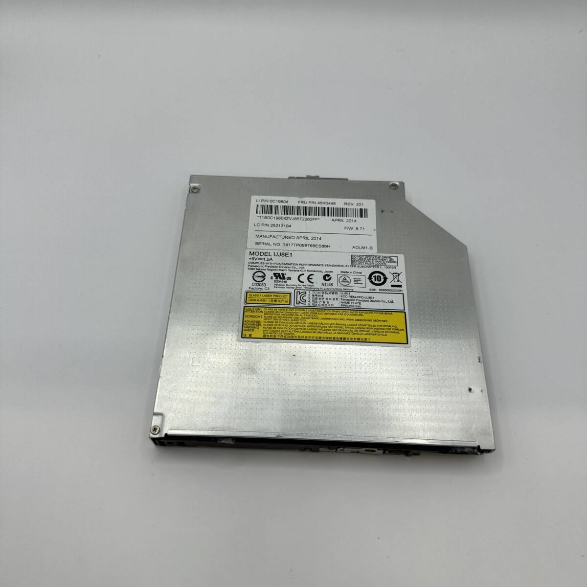 【返金保証】 修理用パーツ スーパーマルチDVDライター UJ8E1 / Lenovo G500 20236 純正取外し品 （4051517）_画像1