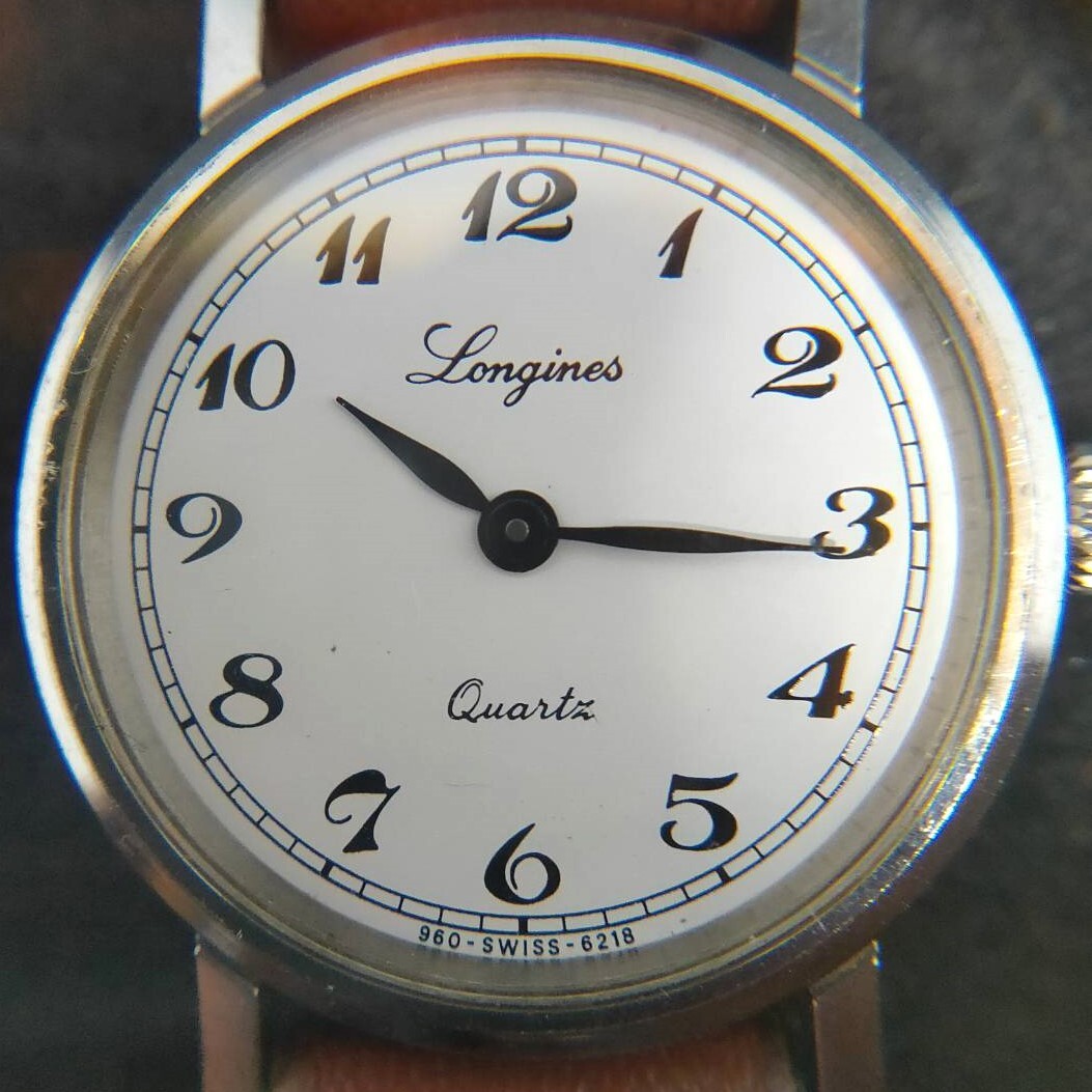 1円~【動作未確認】LONGINES ロンジン Cal.960 Ref.6218 クォーツ レディース 腕時計 ホワイト文字盤 スイス製 【2790】_画像4