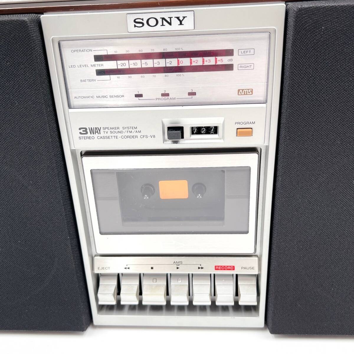 【1円スタート】 SONY CFS-V8 ステレオラジオ FM/AM ジャンクの画像4
