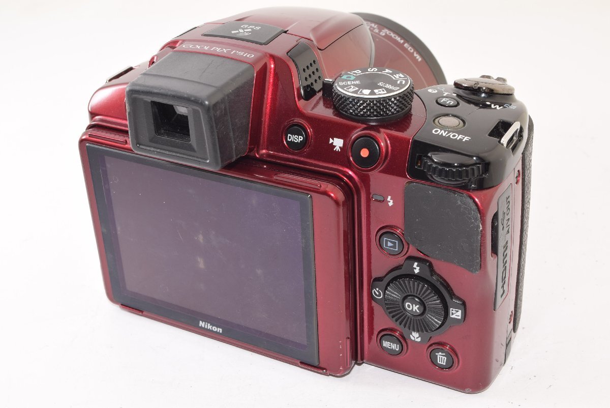 ★ジャンク品★ Nikon ニコン COOLPIX P510 レッド デジタルコンパクトカメラ J2405636の画像10