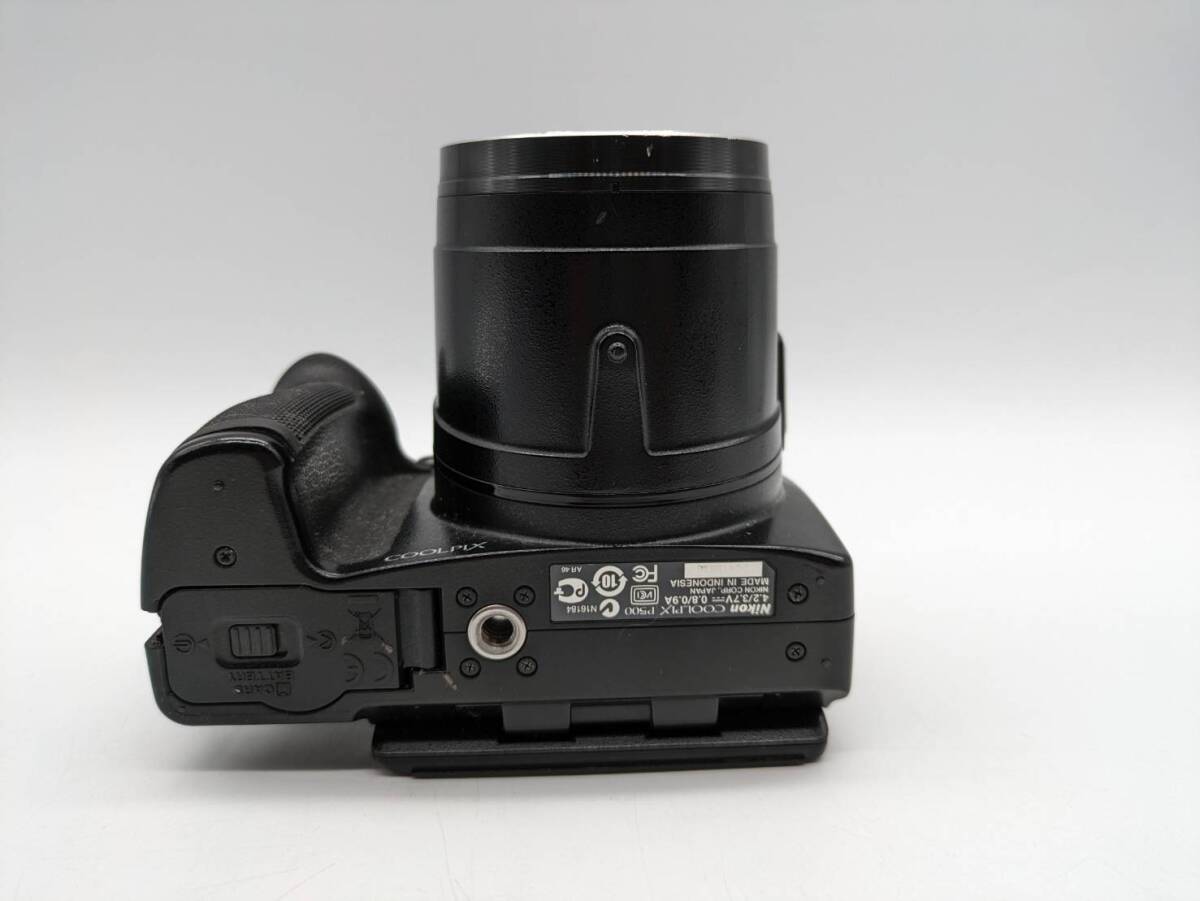 【OP13457SA】1円～ NIKON ニコン COOLPIX P500 カメラ ブラック レンズ NIKOR 36X WIDE OPITICAL ZOOM ED VR 付属品無し 動作未確認品_画像6