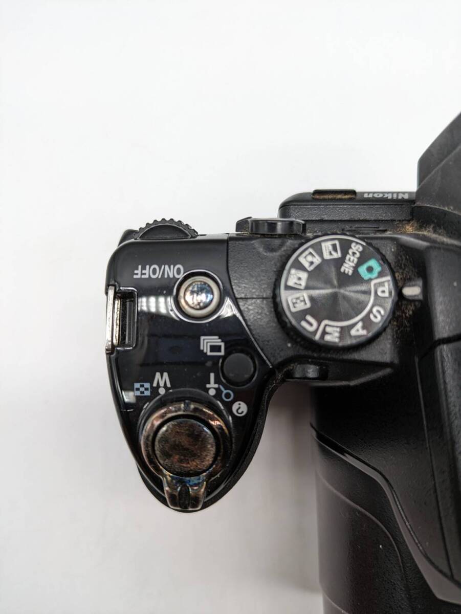 【OP13457SA】1円～ NIKON ニコン COOLPIX P500 カメラ ブラック レンズ NIKOR 36X WIDE OPITICAL ZOOM ED VR 付属品無し 動作未確認品_画像7