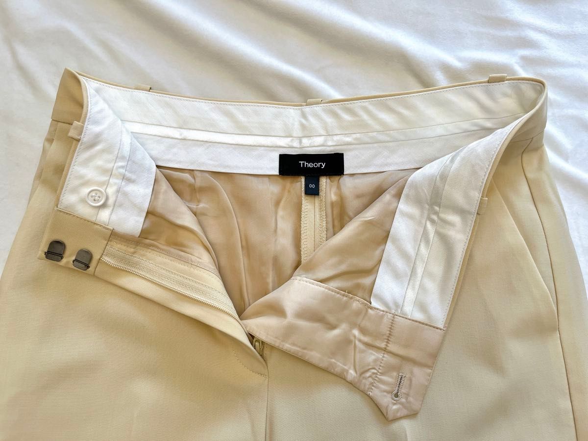 試着のみ theory 22SS パンツ ワイド バターイエロー ベージュ S 試着のみ theory 22SS パンツ ワイド バターイエロー ベージュ S