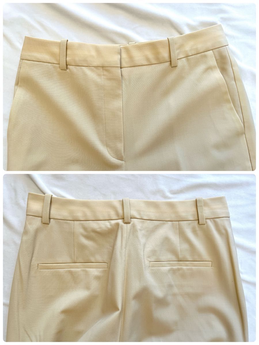 試着のみ theory 22SS パンツ ワイド バターイエロー ベージュ S 試着のみ theory 22SS パンツ ワイド バターイエロー ベージュ S