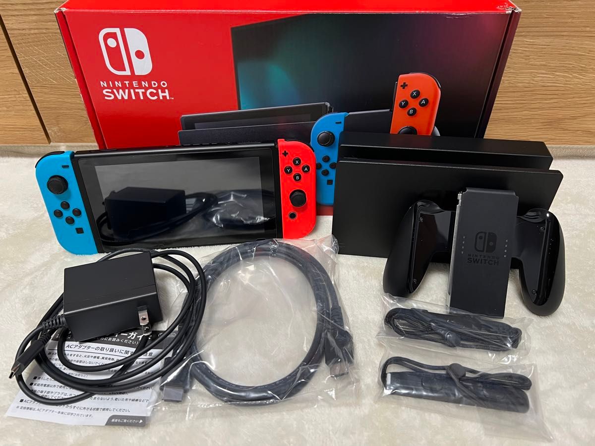 美品 Nintendo Switch ニンテンドースイッチ 任天堂 PROコントローラー LANアダプター 本体収納ケース セット