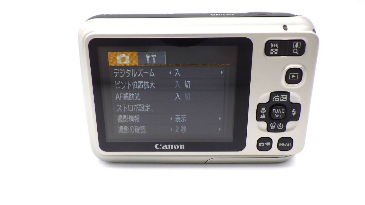 Canon キャノン PowerShot A495 パワーショット コンパクトデジタルカメラ コンデジ 乾電池式 シルバー_画像2