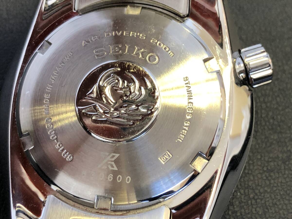  《6978》動作品 SEIKO セイコー PROSPEX プロスペックス ダイバースキューバ 6R15-00G0オートマ 自動巻 コマ・箱付_画像8