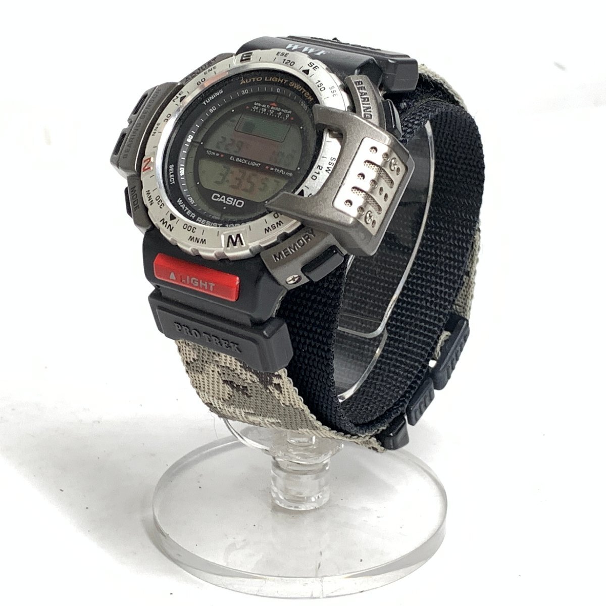 f001 Z4 36. CASIO カシオ プロトレック PRO TREK PRT-40 1471 WWF メンズ クオーツ 腕時計 動作品_画像2