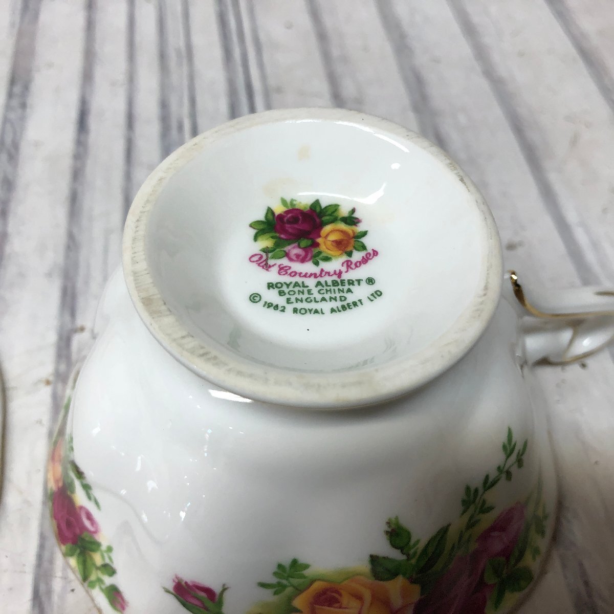 m001 H(60) ロイヤルアルバート オールドカントリーローズ カップ&ソーサー ペア 2客 ROYAL ALBERT Old Country Rose_画像4