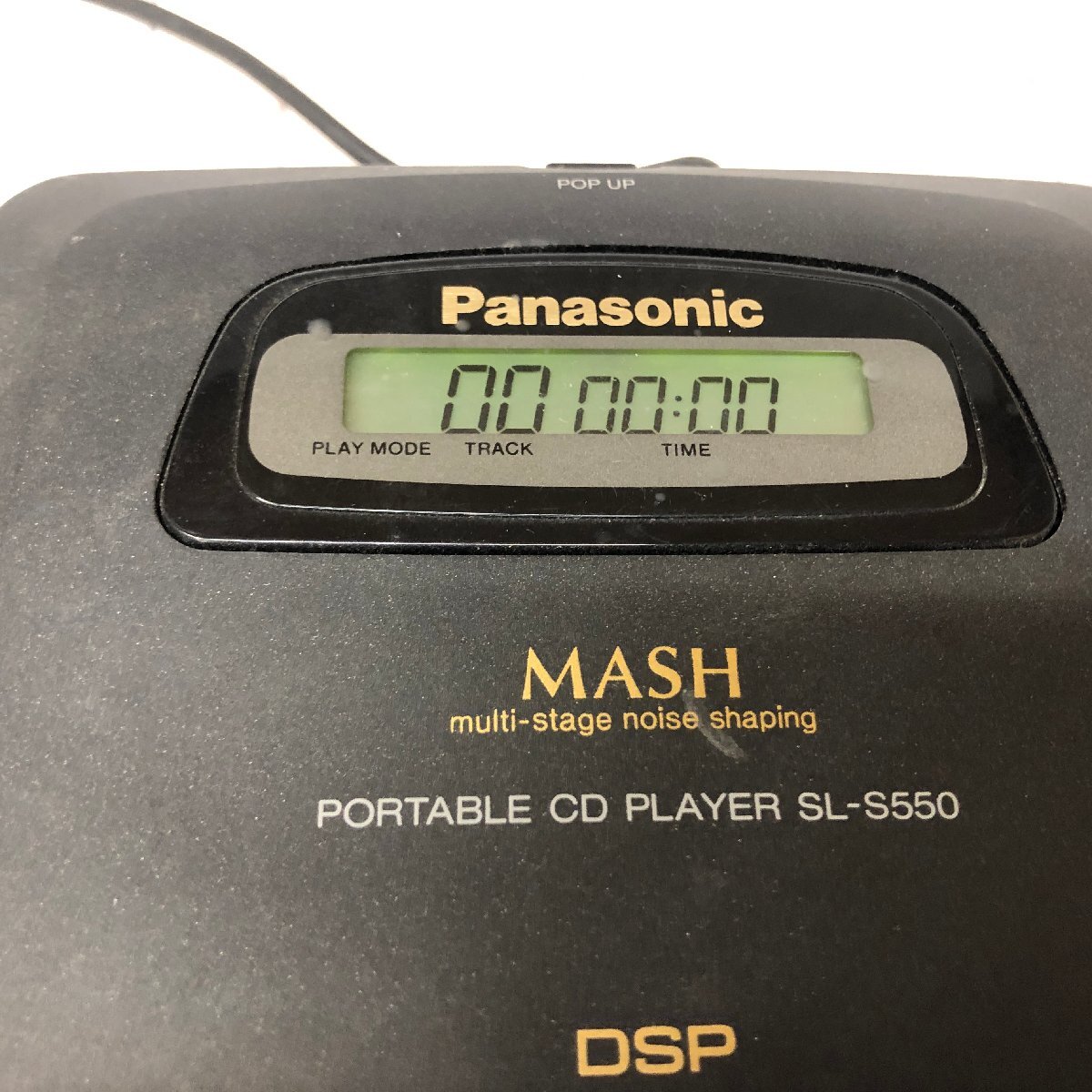 m001L Z2(60) Panasonic パナソニック ポータブルCDプレーヤー SL-S550 MASH アダプタ付 稼動品 現状渡し PORTABLE CD PLAYER オーディオ_画像3