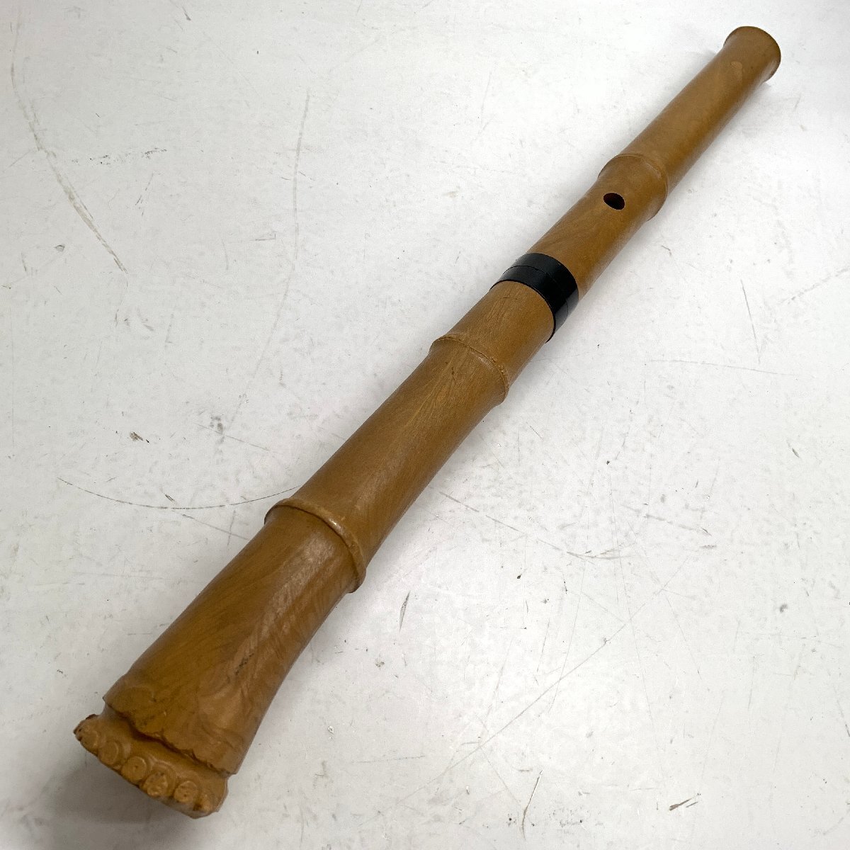 f001 G 尺八 全長約55cm 縦笛 竹笛 和楽器 木管楽器_画像2