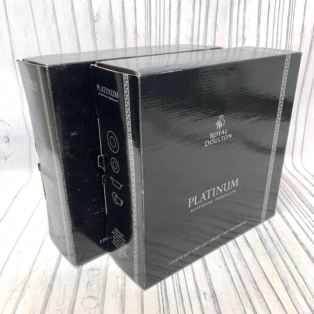 s001 K2 保管品 ROYAL DOULTON PLATINUM ロイヤルドルトン プラチナム 5点（プレート/スープ皿/カップ/ソーサー）セット×2箱_画像9