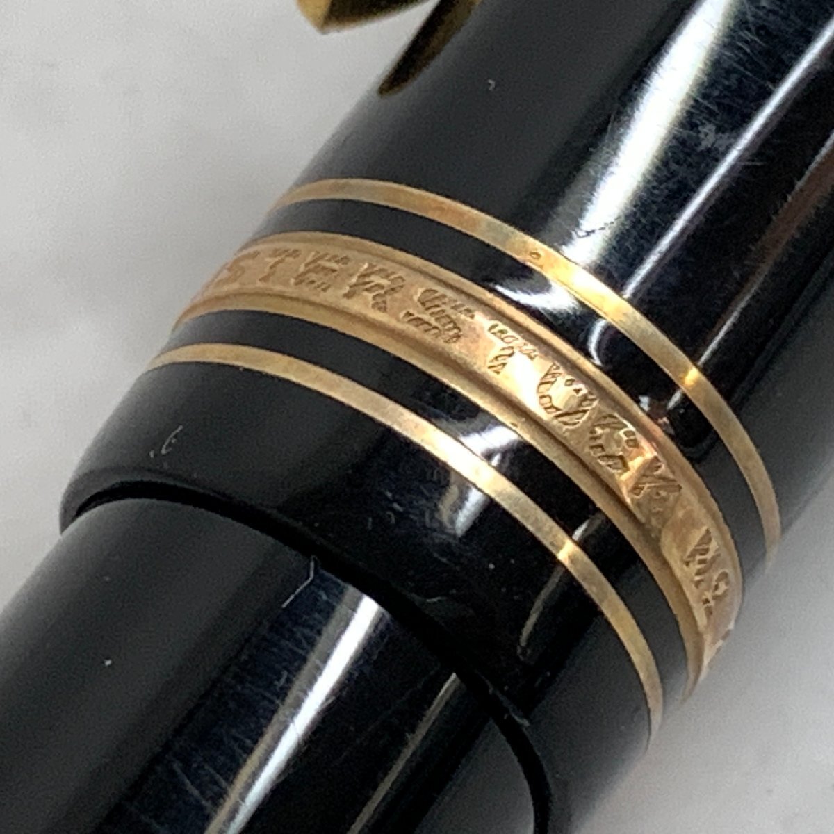 f001 Y1 1. MONTBLANC MEISTERSTUCK 149 ペン先14C 585 4810 モンブラン マイスターシュテュック 吸入式 万年筆 筆記用具_画像6