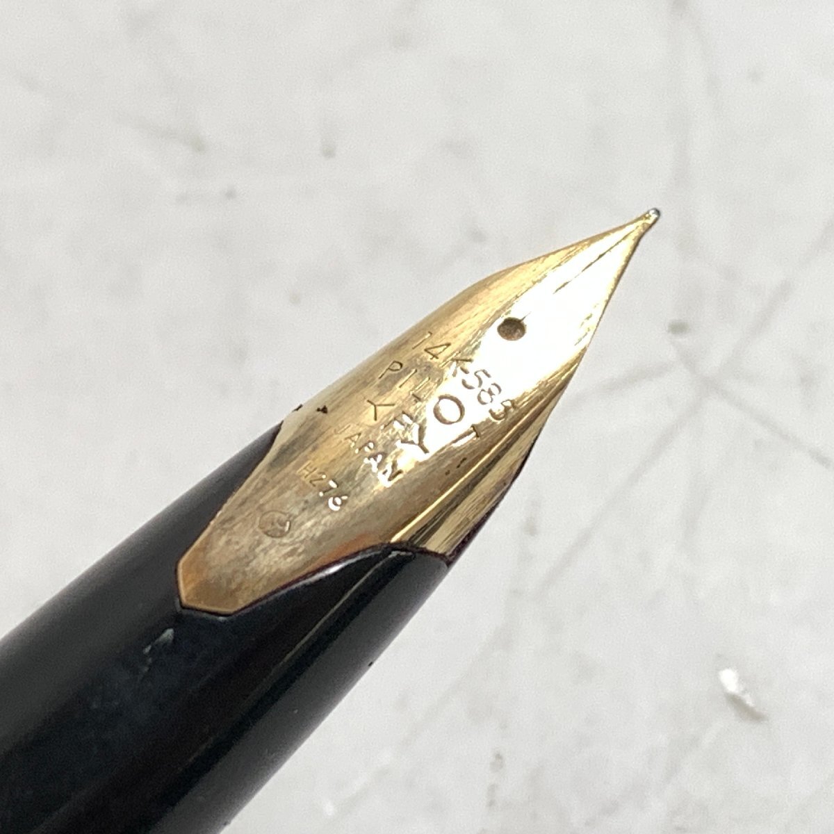 f001 Y1 3. PILOT パイロット PLATINUM プラチナ F ペン先 14K-585 14金 H276万年筆 筆記用具_画像2