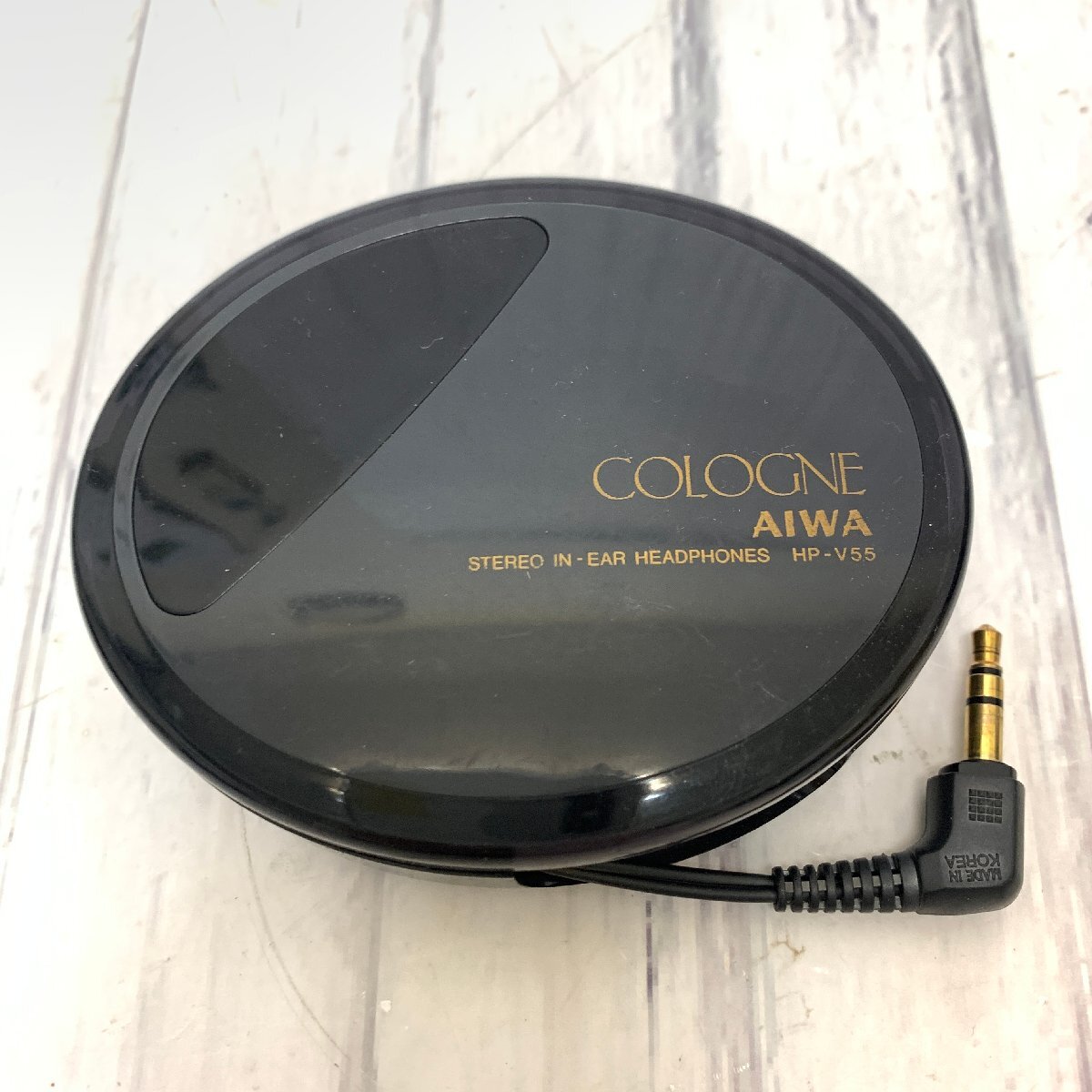 s001 A3.1 хранение товар AIWA Aiwa HP-V55 COLOGNE stereo in-ear headphones труба ho n наматывать брать . слуховай аппарат наушники подлинная вещь редкость 