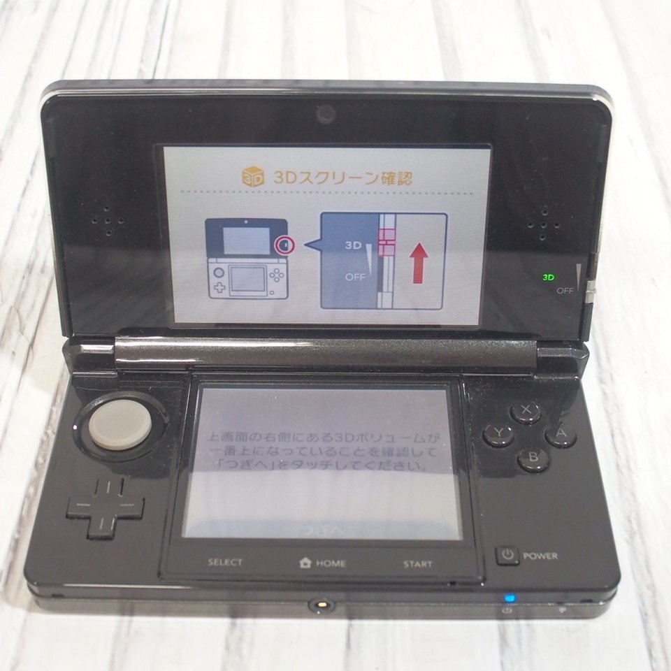 f002 Y1 Nintendo 任天堂 3DSCTR-001(JPN) ブラック 本体のみ ゲーム機 通電OK 動作未確認 宅急便コンパクト_画像2
