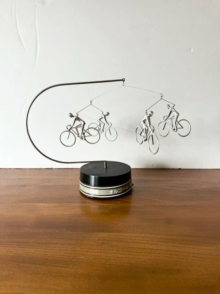 ISHIGRO ビンテージ 自転車 オルゴール モビール 昭和レトロの画像1