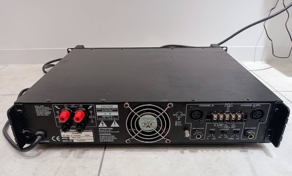【え沖】 ☆ Roland ローランド アンプスピーカー SRA-540 アンプ 音響機器 通電のみ確認済 MDZ01MNB12_画像2