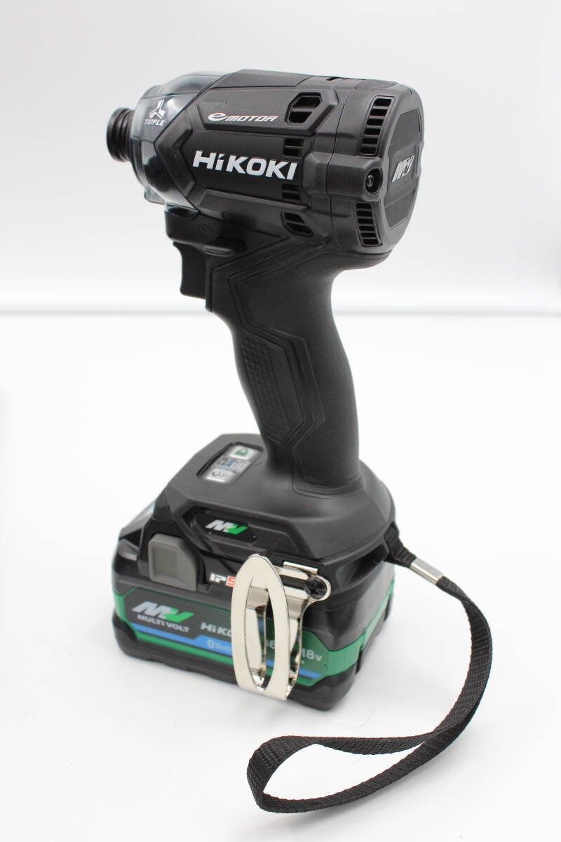 【え富】 ☆ ☆通電したのみのほぼ新品 HiKOKI ハイコーキ WH36DC 36V コードレスインパクトドライバ 本体 充電器2個 MAZ01MNB07_画像2