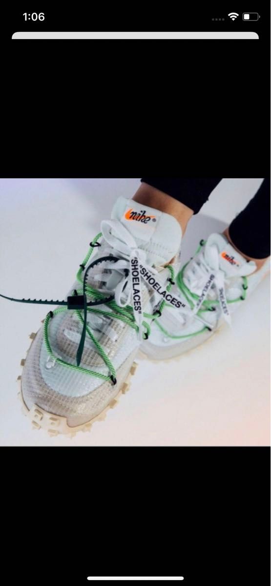 【美品】NIKE WMNS WAFFLE RACER/OW OFF-WHITE