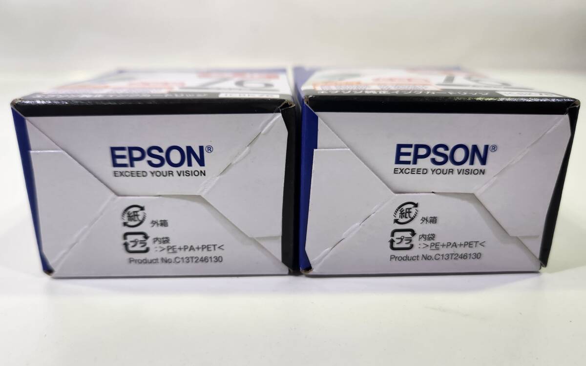 □[未使用品]EPSON エプソン 純正インク 76 ICBK76 大容量 ブラック 2個セット 使用期限2025年12月③の画像3