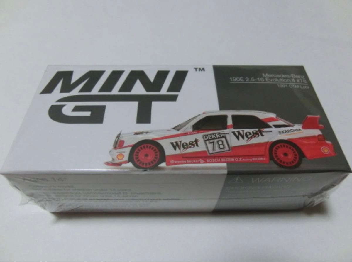 MINI GT 1/64 メルセデス ベンツ 190E 2.5-16 エボリューション II DTM 1991  左ハンドル 新品
