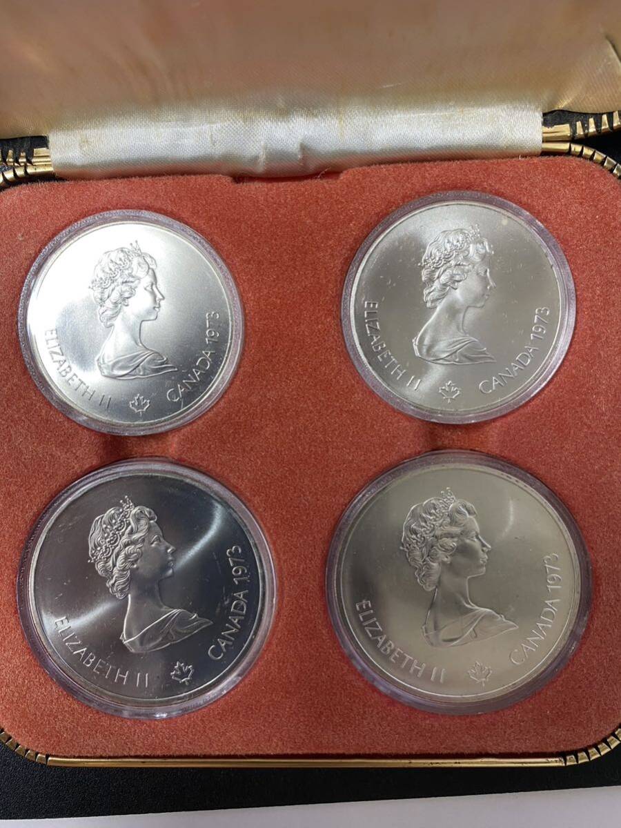 モントリオールオリンピック 銀貨 記念コイン 10ドル 5ドル 1セット_画像3