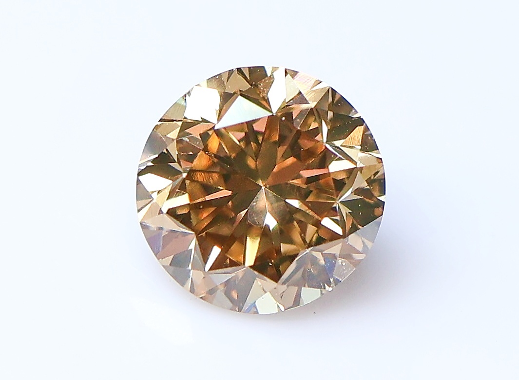 【１００円～】VS1！0.540ct 天然ダイヤ Fancy Brown（ナチュラルカラー）の画像1