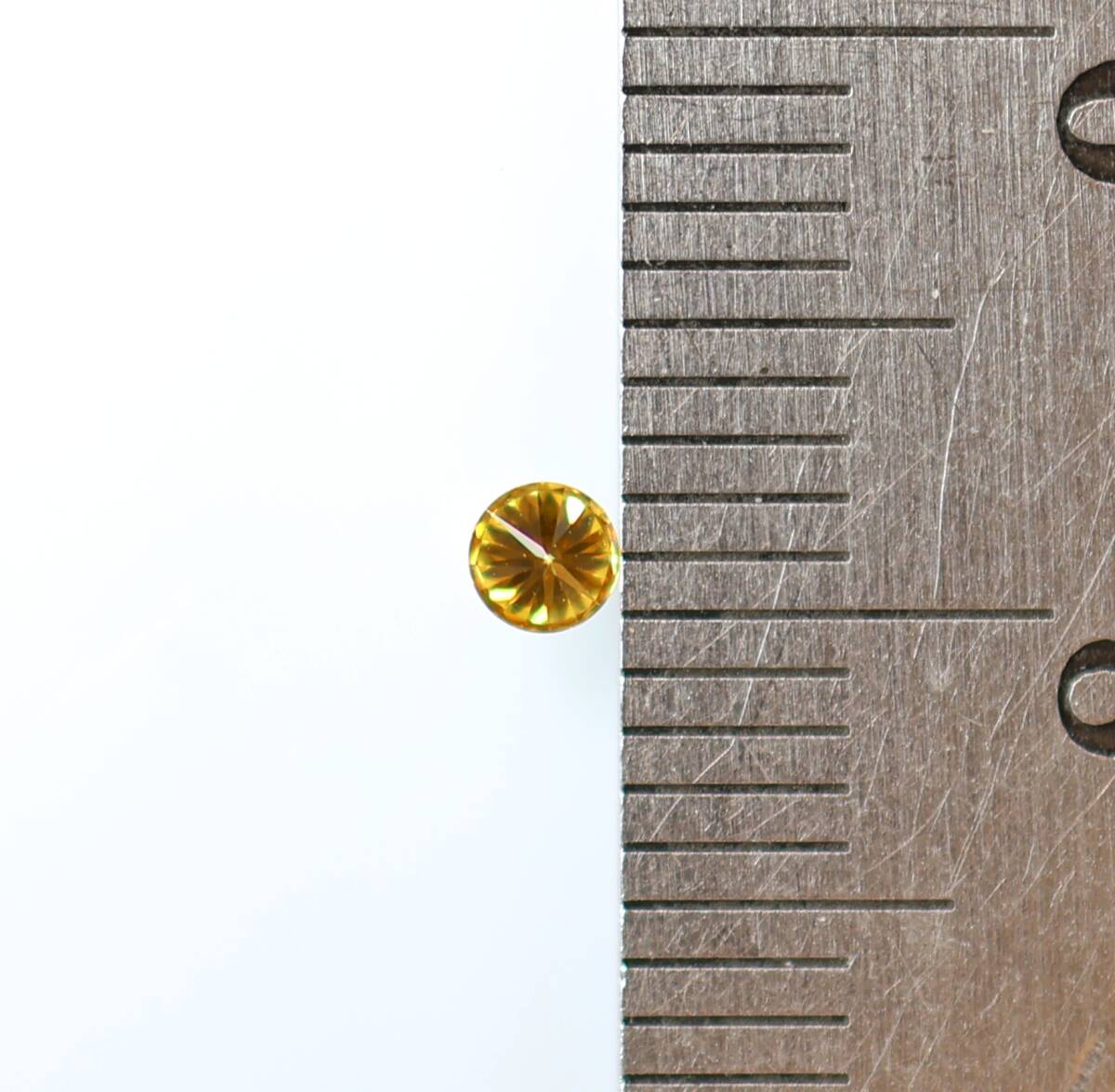 [100 jpy ~]VS2!0.089ct natural diamond Fancy Vivid Orangy Yellow( natural color )