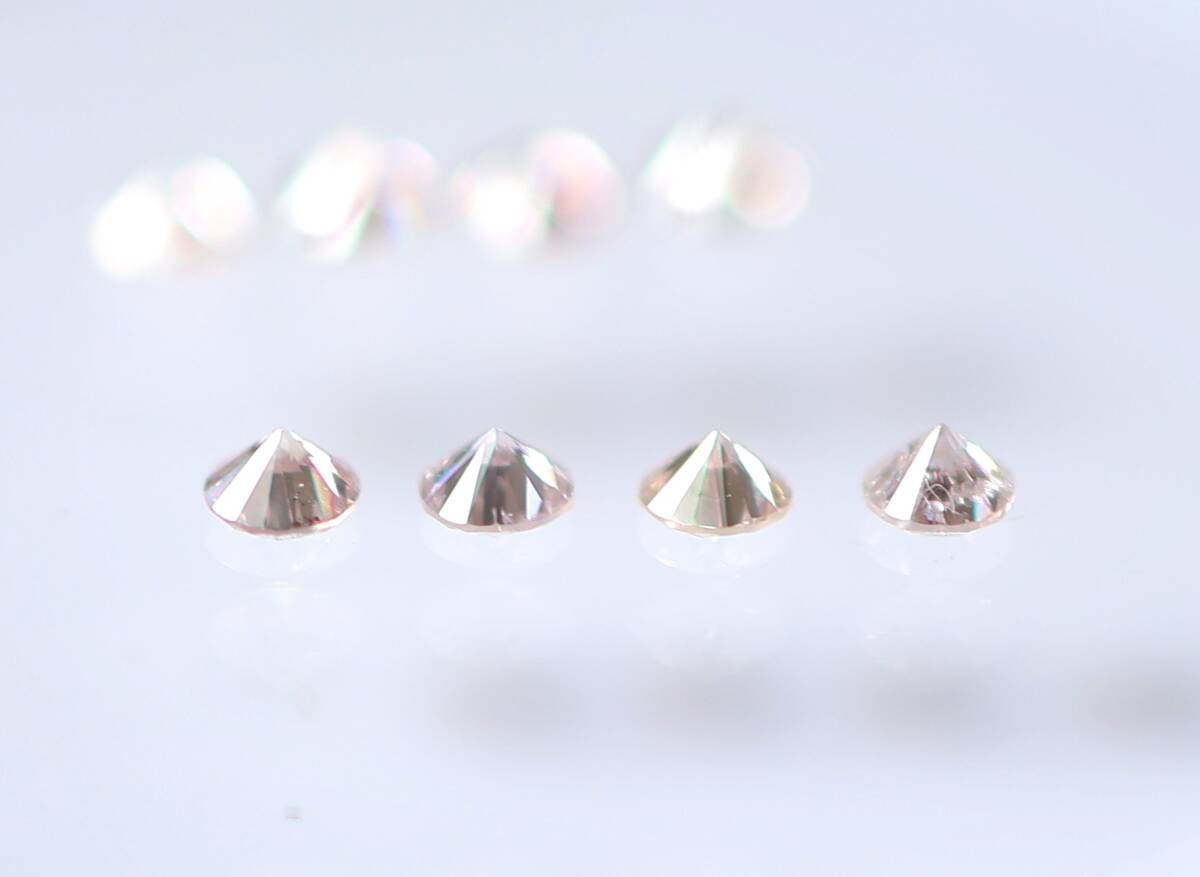 [100 jpy ~] total 0.23ct natural pink diamond 8ps