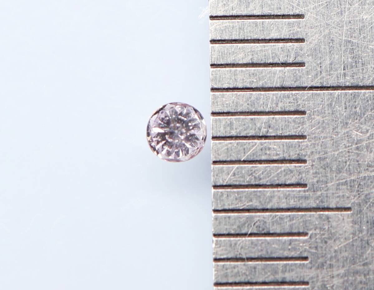 【100円～】0.061ct 天然ダイヤ Fancy Orangish Pink (ナチュラルカラー)I1の画像5