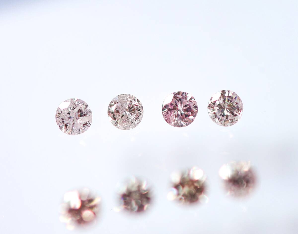 [100 jpy ~] total 0.23ct natural pink diamond 8ps