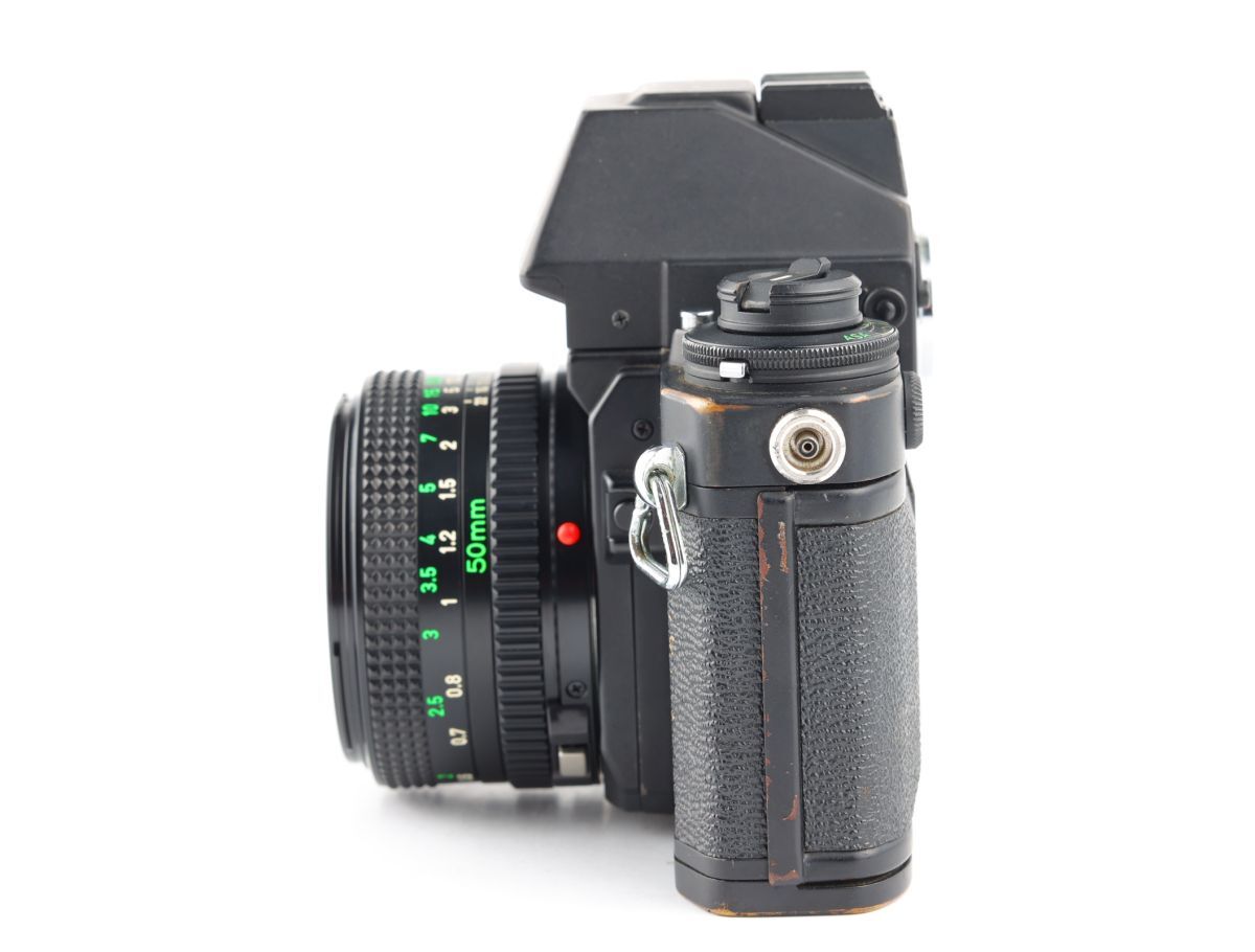 06836cmrk Canon New F-1 AEファインダー + New FD 50mm F1.8 MF一眼レフ フィルムカメラ_画像2