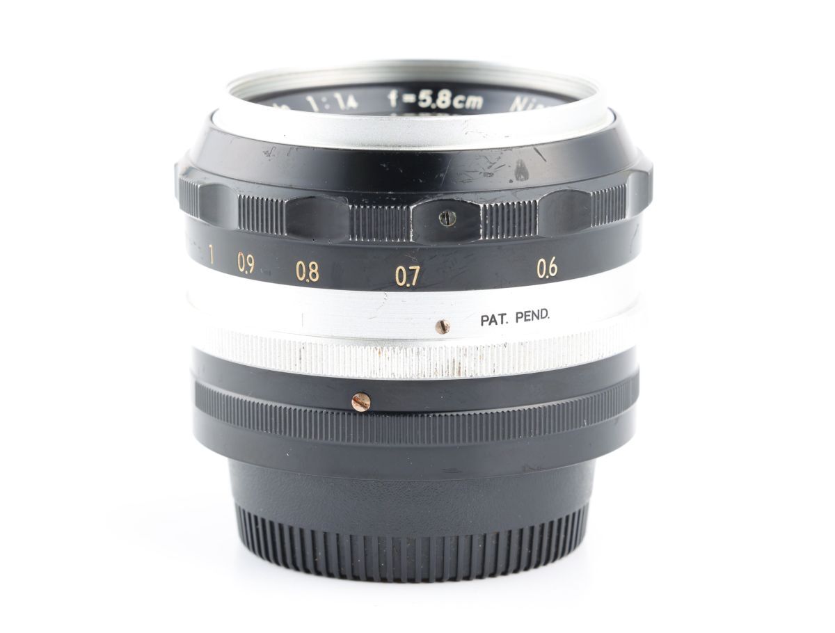 06913cmrk Nikon NIKKOR-S Auto 5.8cm 58mm F1.4 PAT.PEND 単焦点 標準レンズ Fマウント_画像3