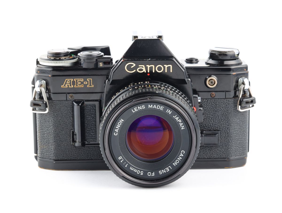 06963cmrk Canon AE-1 + New FD 50mm F1.8 MF一眼レフカメラ FDマウント_画像1