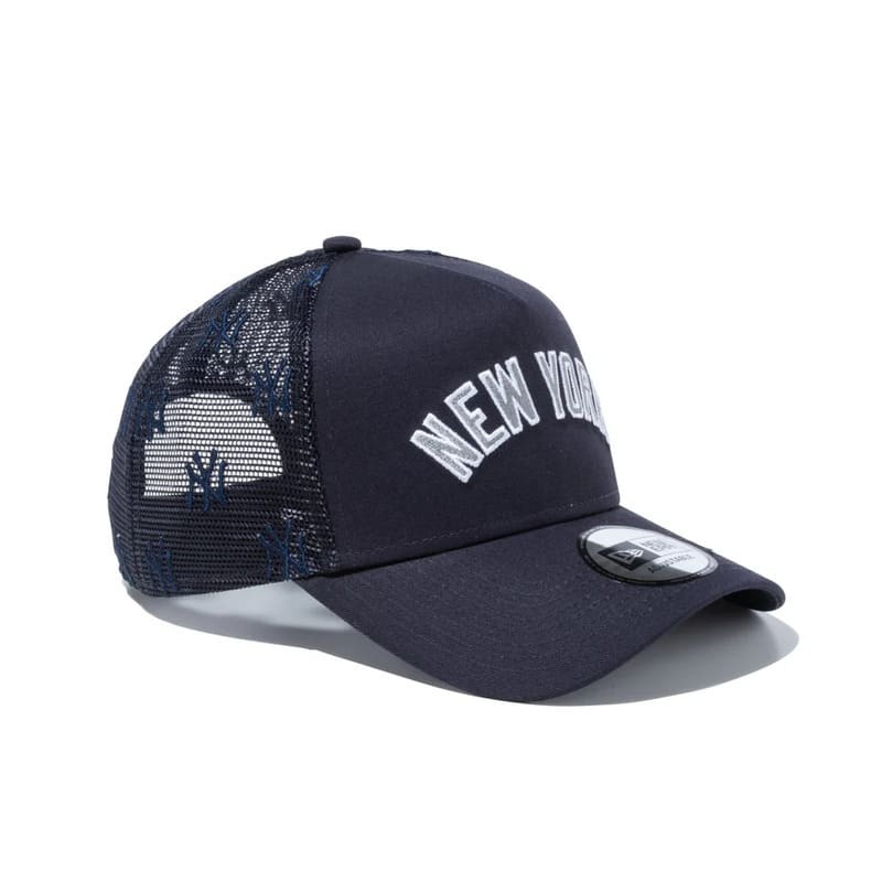 NEWERA ニューエラ 9FORTY ニューヨーク ヤンキース NY MLB メッシュ キャップ CAP 帽子 野球 ロゴ ユニセックス 紺 ネイビー 13515910_画像2