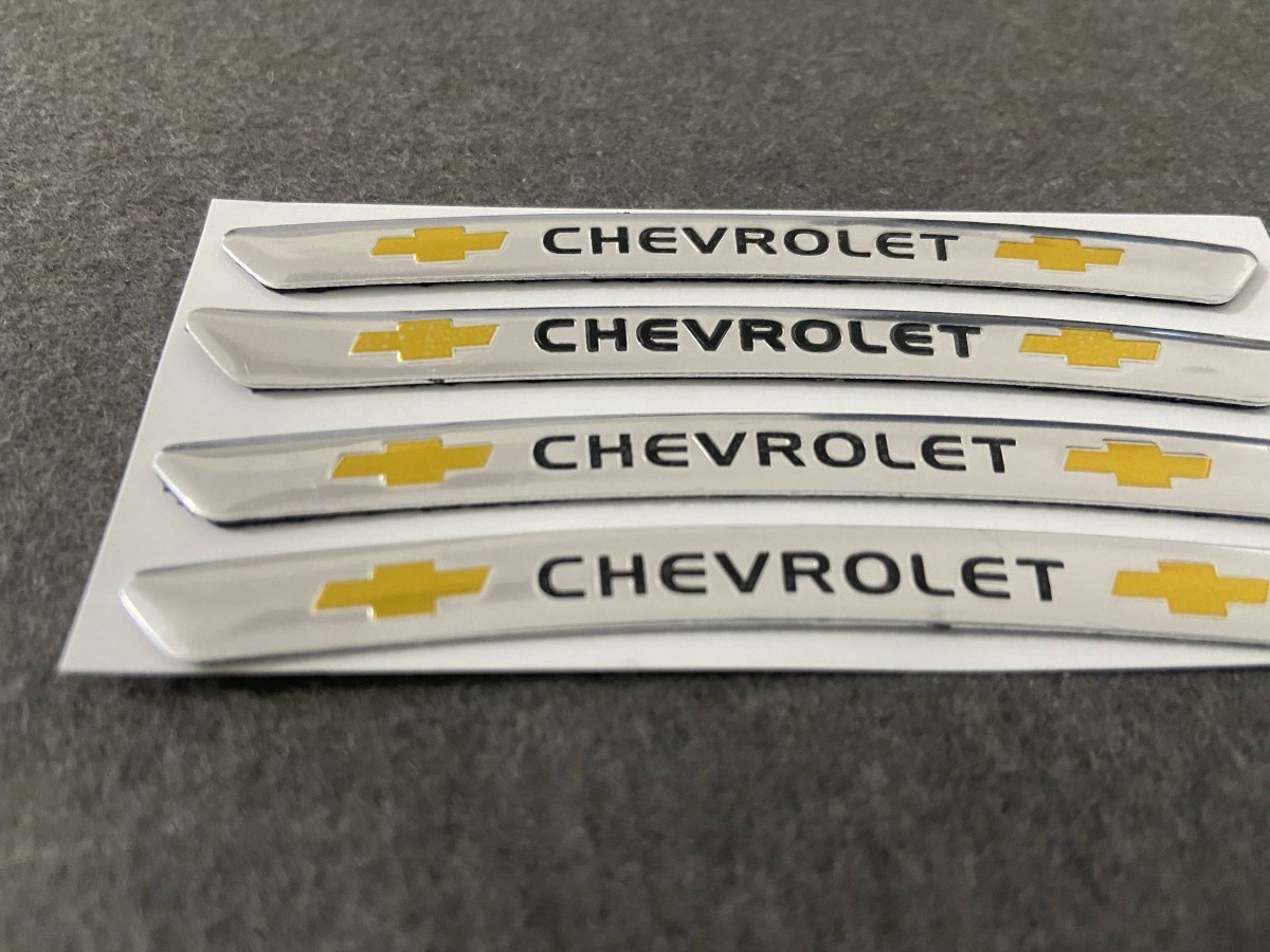 ★シボレー CHEVROLET★68★ ホイールリムステッカー 装飾バッジデカールスタイリング 傷を隠す 4枚セット 90ｍｍ アルミ 車用_画像2