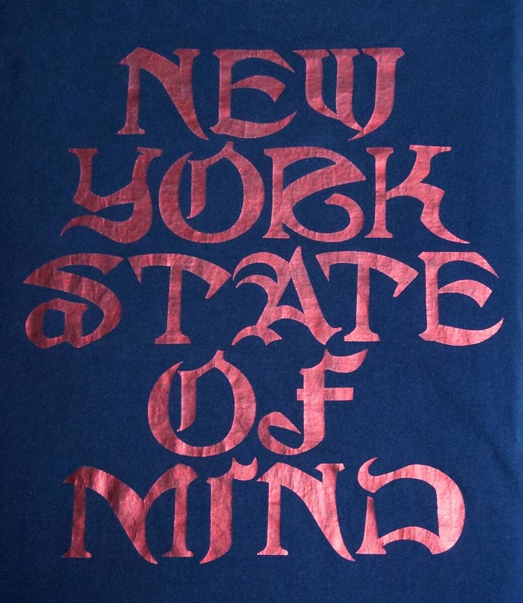 ラファイエット Lafayette ビリー・ジョエル NEW YORK STATE Of MIND レッドゴールドプリント 紺 ネイビー 半袖Tシャツ M_画像5