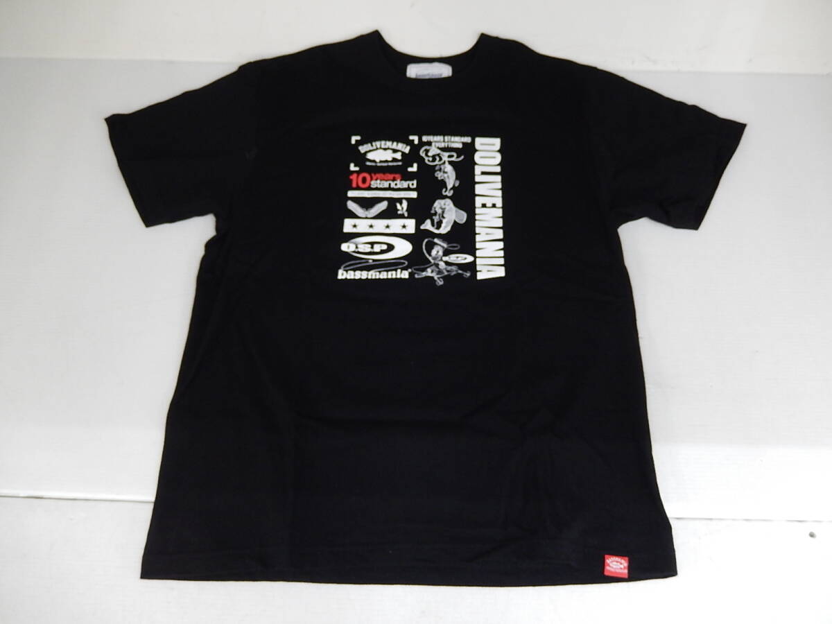 O.S.P×bassmania　ミックスデザインTシャツ　ブラック　サイズL　開封品_画像1