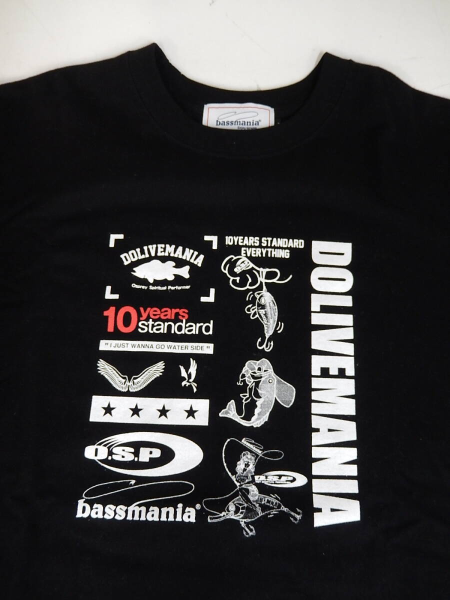 O.S.P×bassmania　ミックスデザインTシャツ　ブラック　サイズL　開封品_画像2