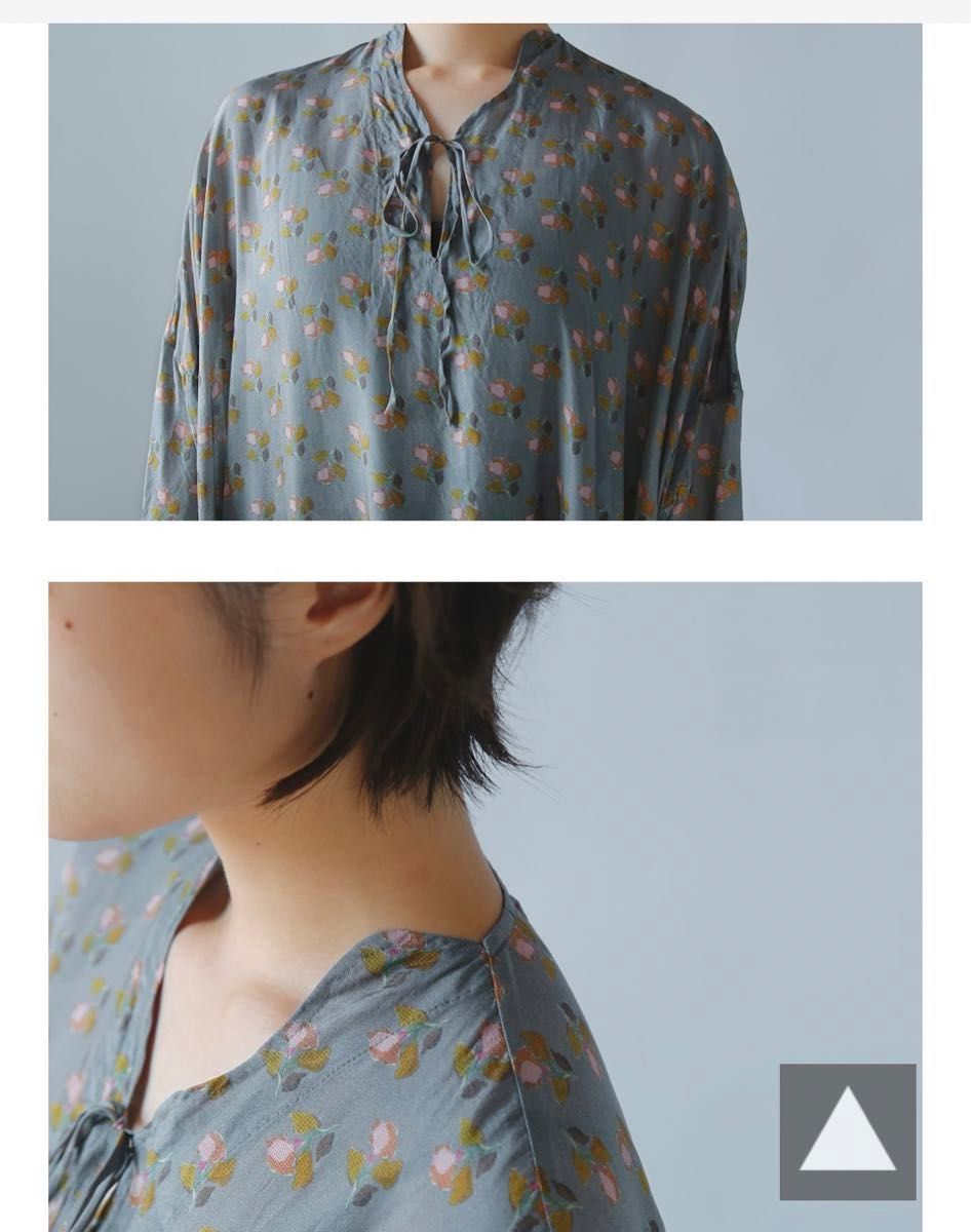 TOWAVASE トワヴァーズネックレス付き シルク 花柄 ルイ ドレス TOWAVASE トワヴァーズネックレス付き シルク 花柄 ルイ ドレス