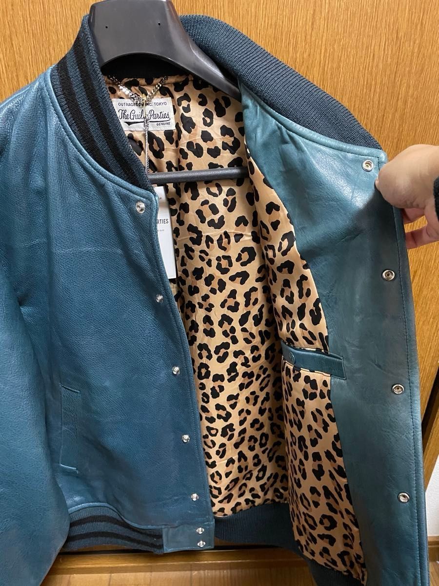 wackomaria ワコマリア レザーバーシティジャケット 23FW ブルー wackomaria ワコマリア レザーバーシティジャケット 23FW ブルー