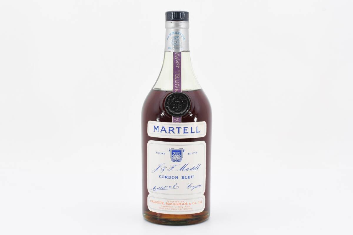 1円 未開栓 マーテル コルドンブルー MARTELL CORDON BLEU 700ml 40% グリーンボトル 旧ラベル 分割ラベル ブランデー 古酒 希少 #72の画像2