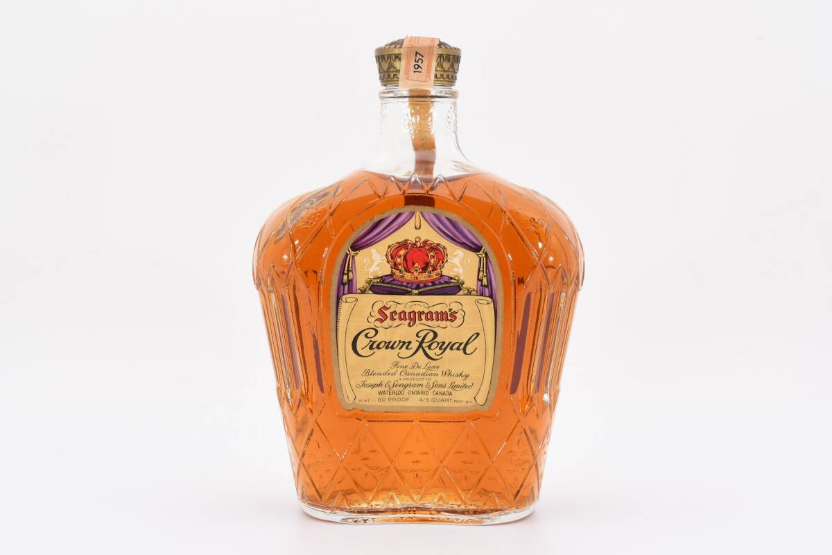 未開栓 シーグラム クラウンロイヤル ファインデラックス ウイスキー Crown Royal Fine De Luxe Whisky 1957 750ml 43度 古酒 希少 #106_画像2