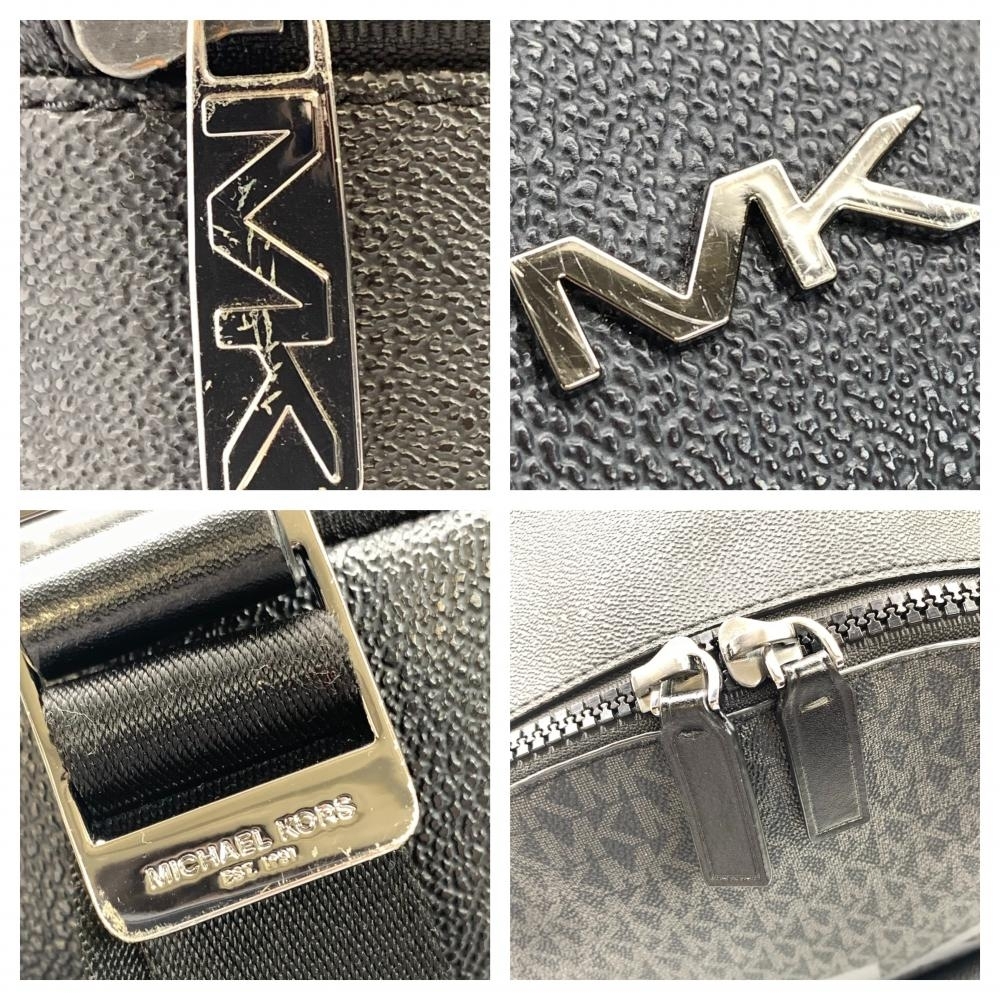 MICHAEL KORS マイケルコース リュック バックパック ブラック グレー レッド PVC ファスナー開閉 ロゴ ポケット メンズ 管理HS34348_画像10