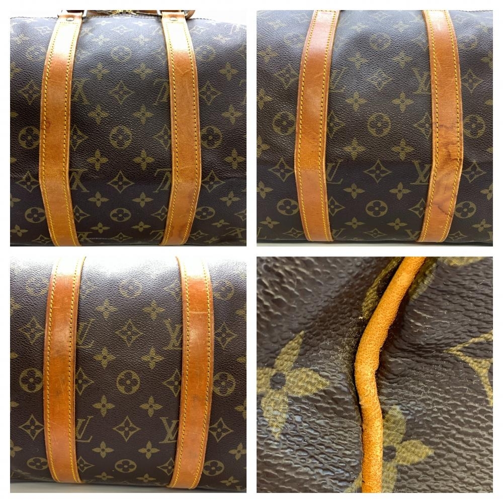 LOUIS VUITTON ルイヴィトン M41428 キーポル45 ボストンバッグ ハンドバッグ モノグラム ブラウン ベージュ ファスナー開閉 管理HS37543_画像7