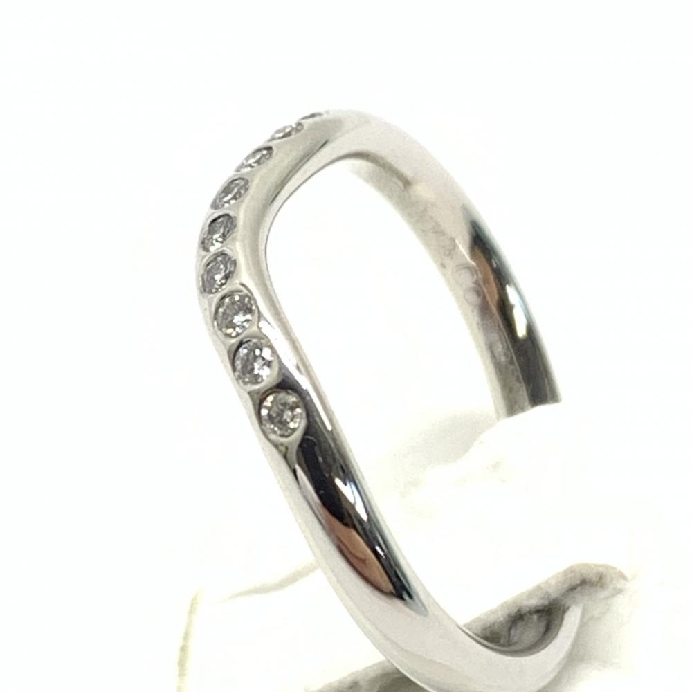 TIFFANY&Co. ティファニー カーブド バンドリング 指輪 アクセサリー Pt950 プラチナ ダイヤモンド 3.1ｇ 5号 管理RT37181_画像4